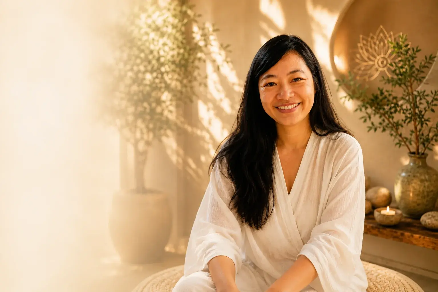 Lena Chen in her healing sanctuary