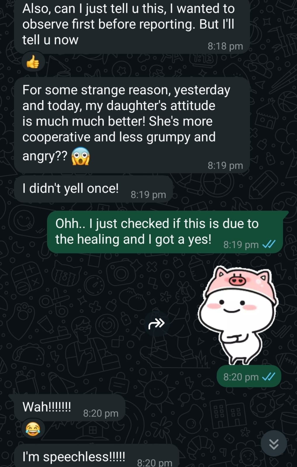 Real WhatsApp testimonial about relationships